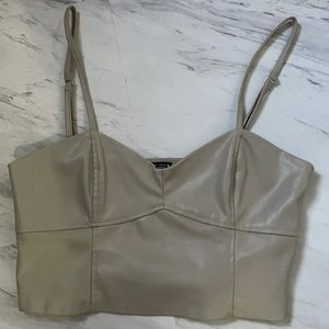 Zara tan/beige crop top/bralette